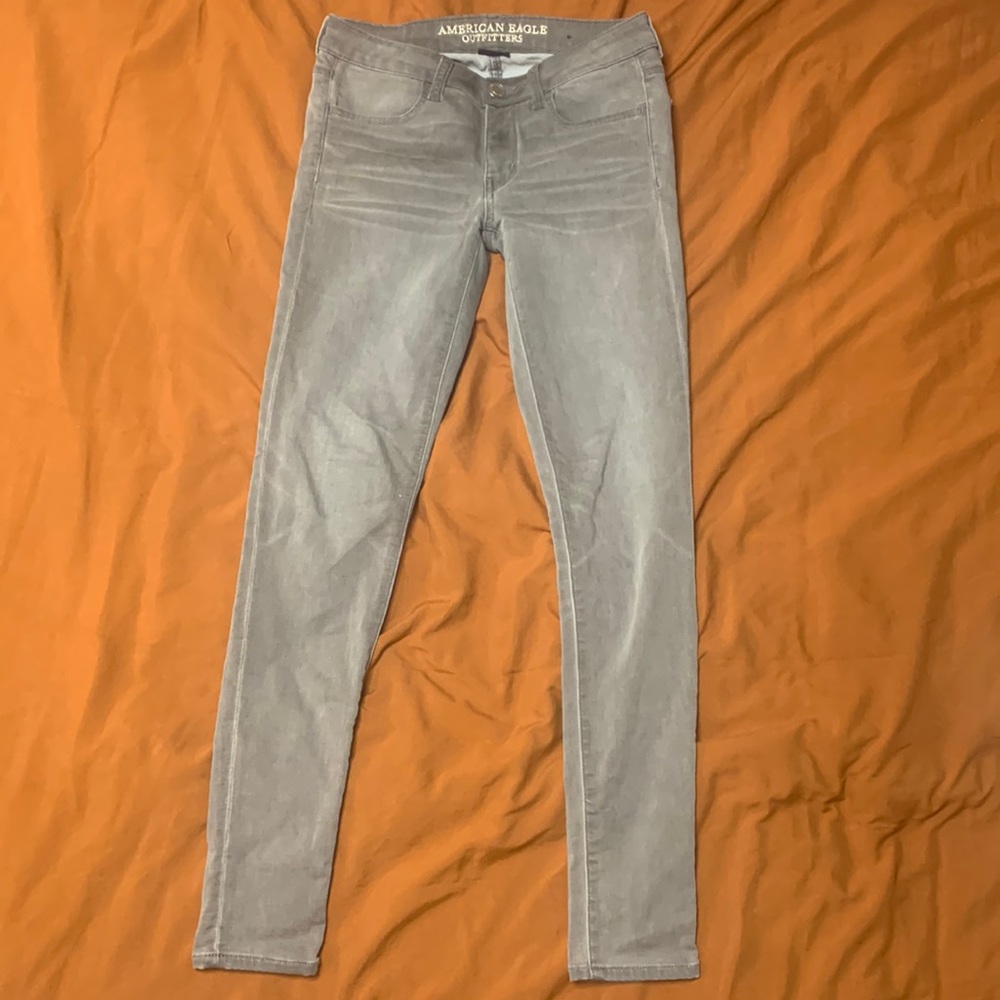 grey american eagle jeggings